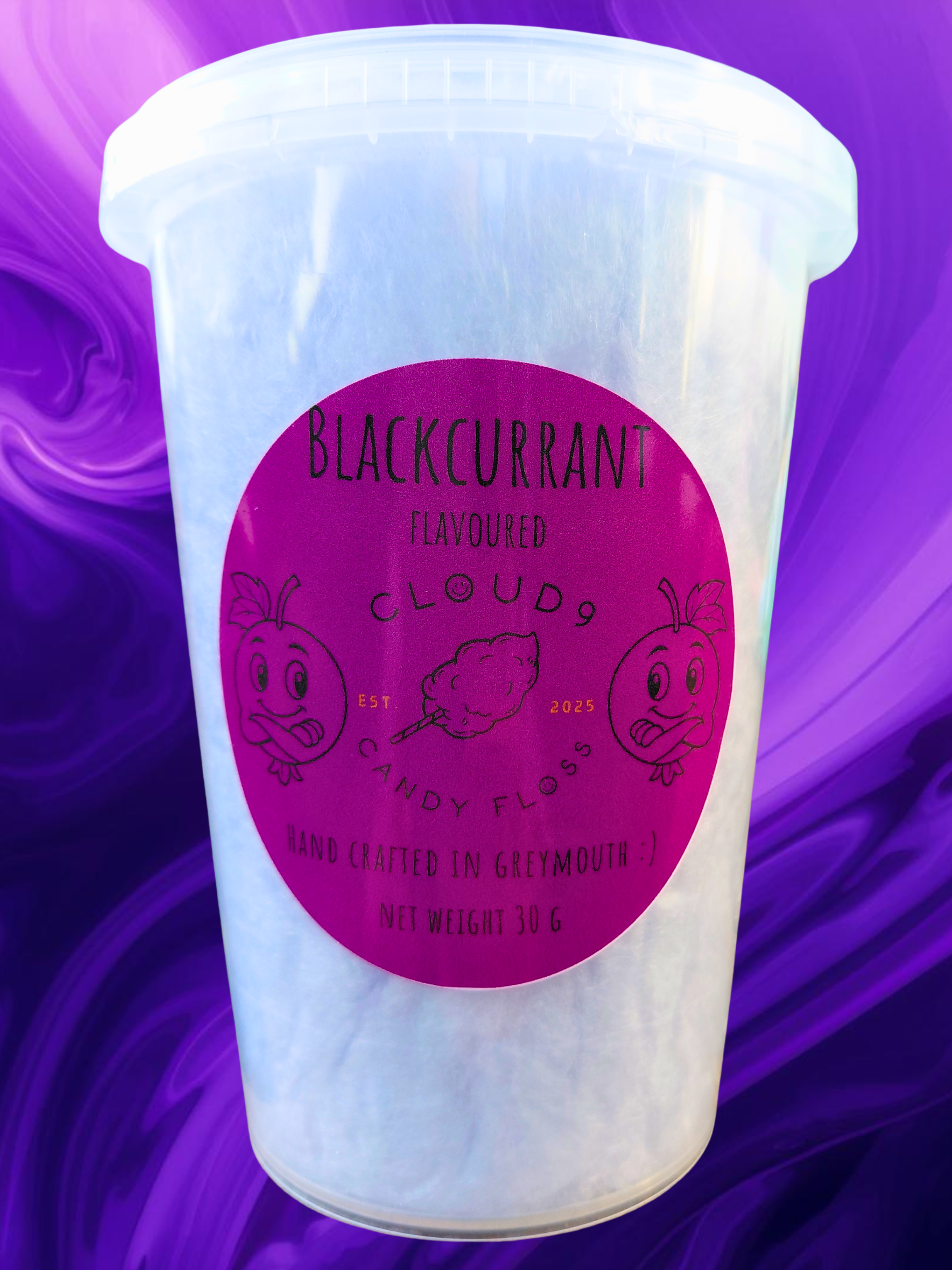 Blackcurrant Flavoured Candy Floss