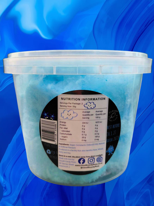 Blue Raspberry Flavoured Candy Floss