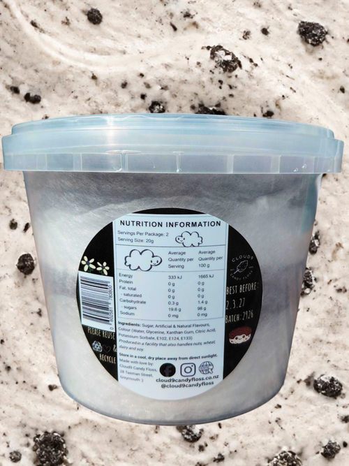 Cookies & Cream Flavoured Candy Floss