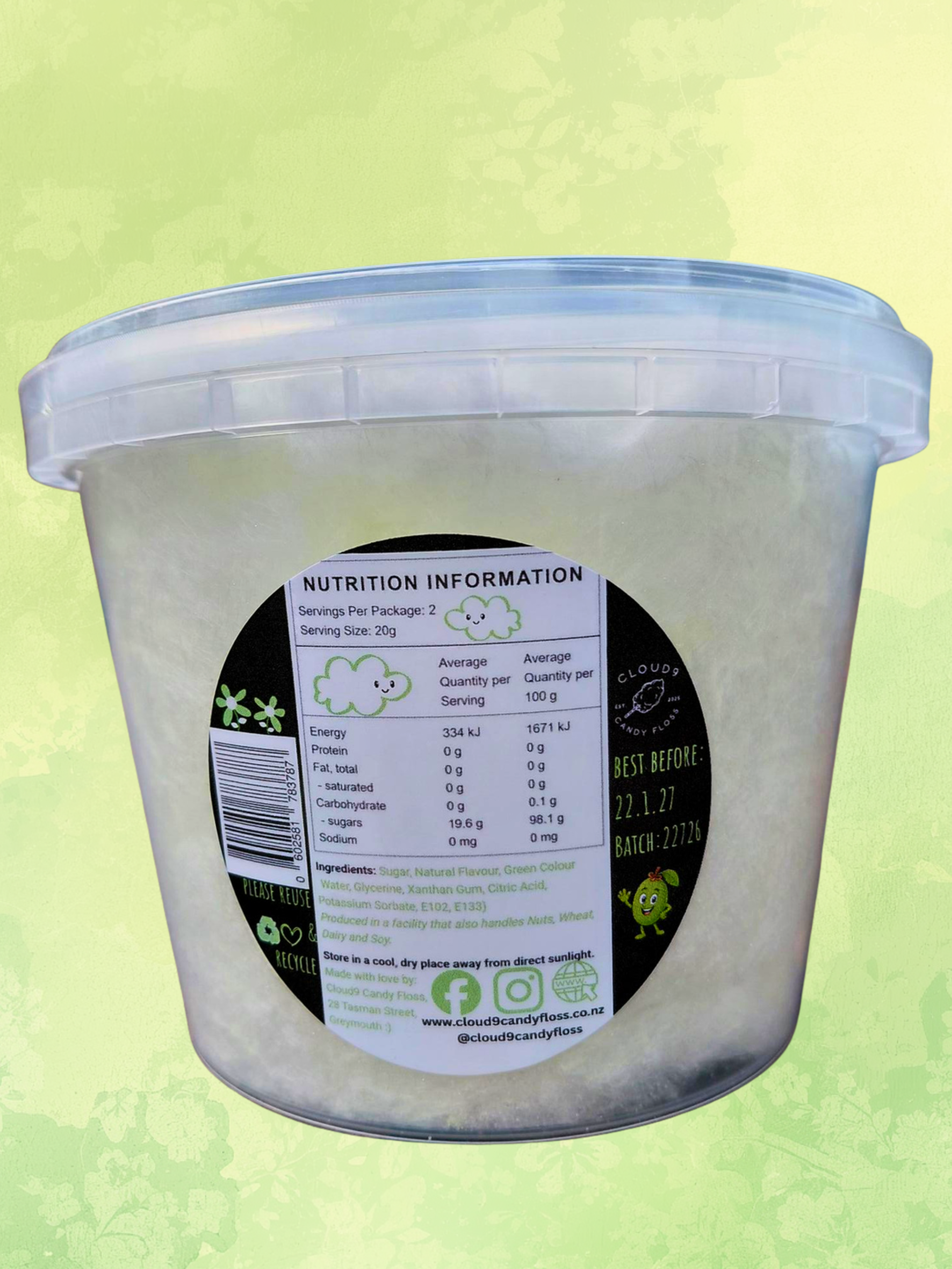 Feijoa Flavoured Candy Floss