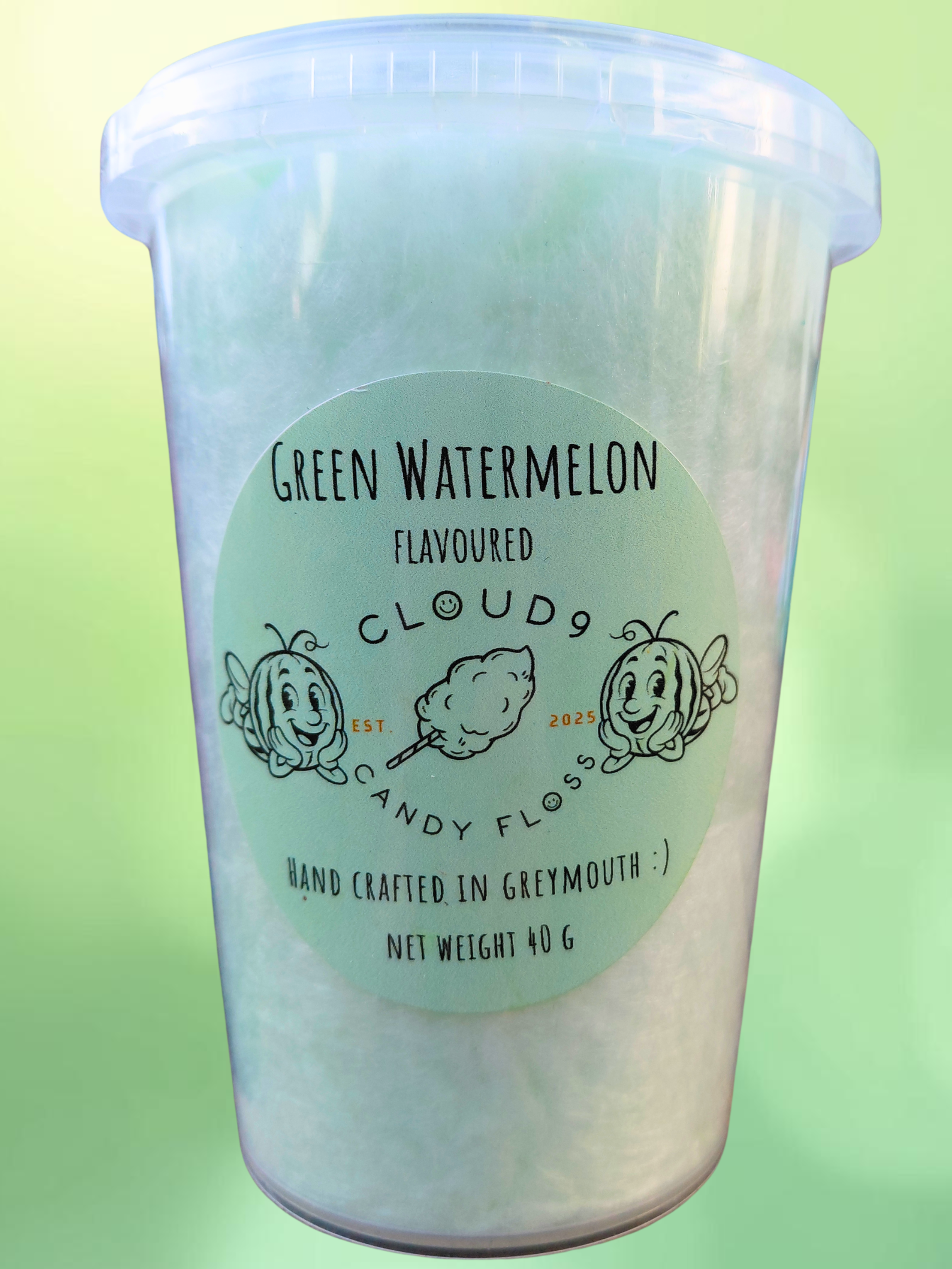 Green Watermelon Flavoured Candy Floss