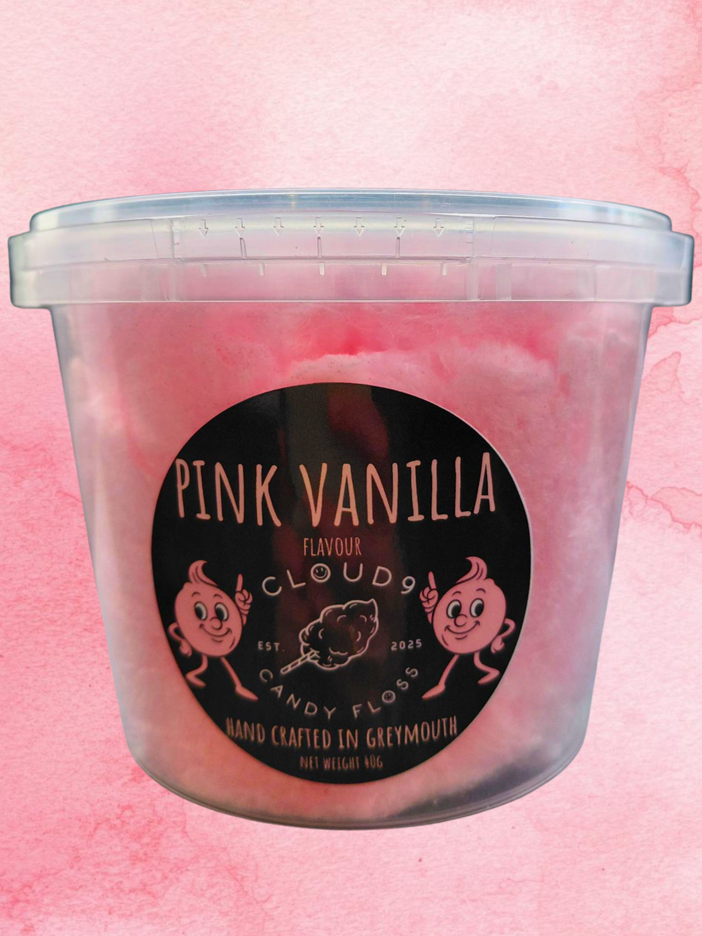 Pink Vanilla Flavoured Candy Floss