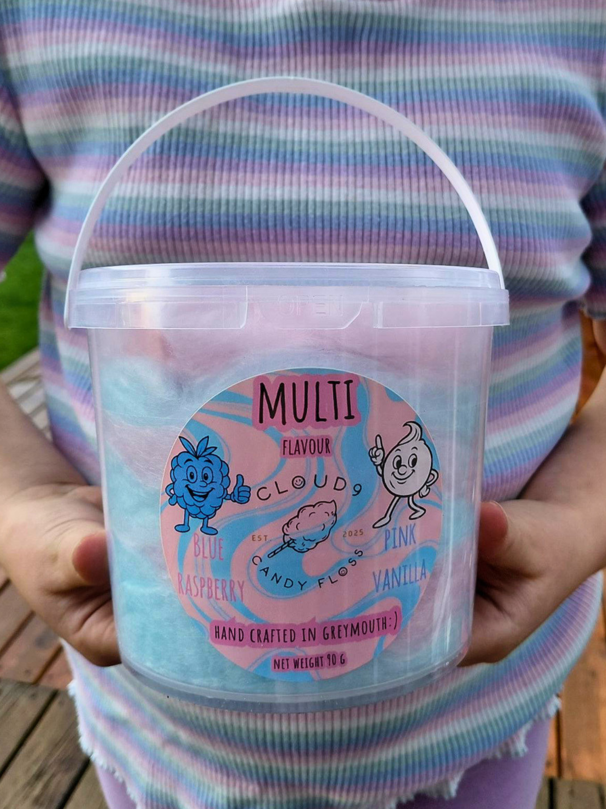 Pink Vanilla & Blue Raspberry Multi Flavoured Tub