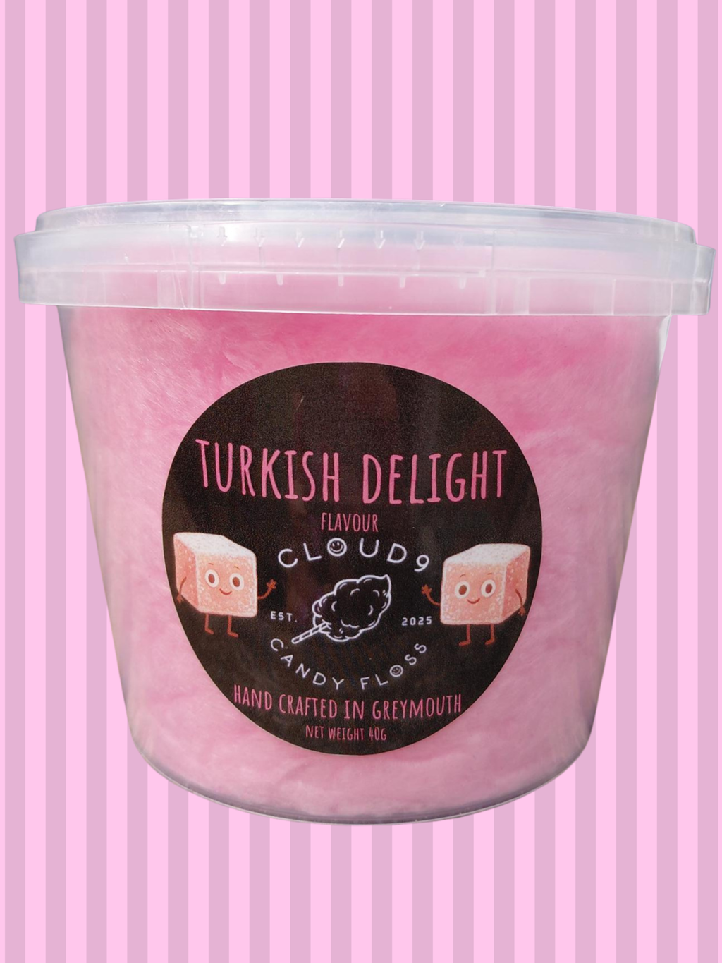 Turkish Delight Flavoured Candy Floss