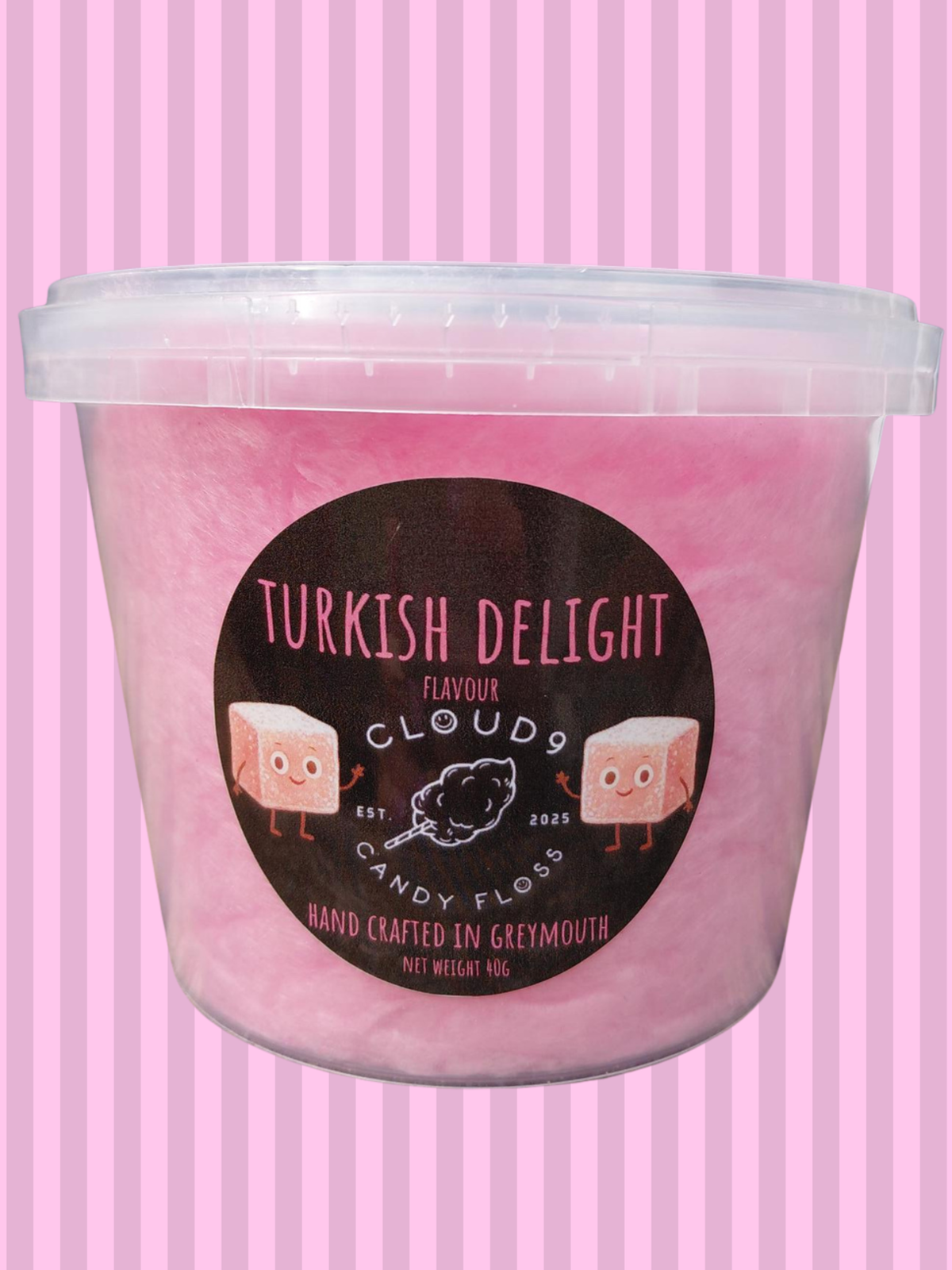 Turkish Delight Flavoured Candy Floss