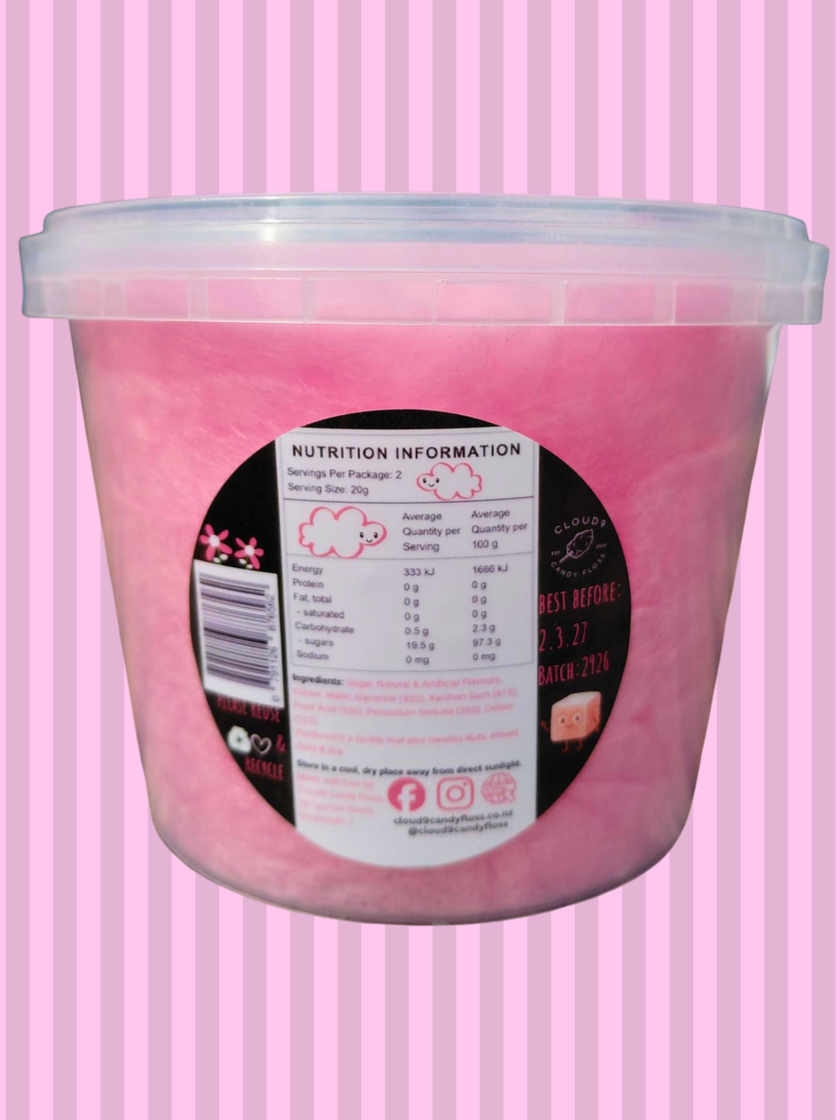 Turkish Delight Flavoured Candy Floss